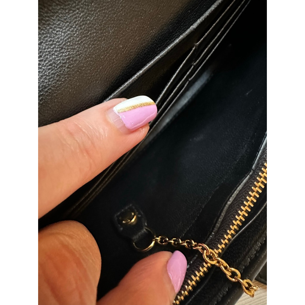 Miu Miu Matelasse Black Leather & Gold Hardware Long Flap Wallet w/ Card Holder - Picture 15 of 16